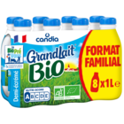 Lait U.H.T. demi-écrémé Bio "Format Familial" - CANDIA en promo chez Carrefour Market Tours à 8,85 €
