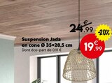 Suspension jada en cone ø 35×28,5 cm dans le catalogue Maxi Bazar