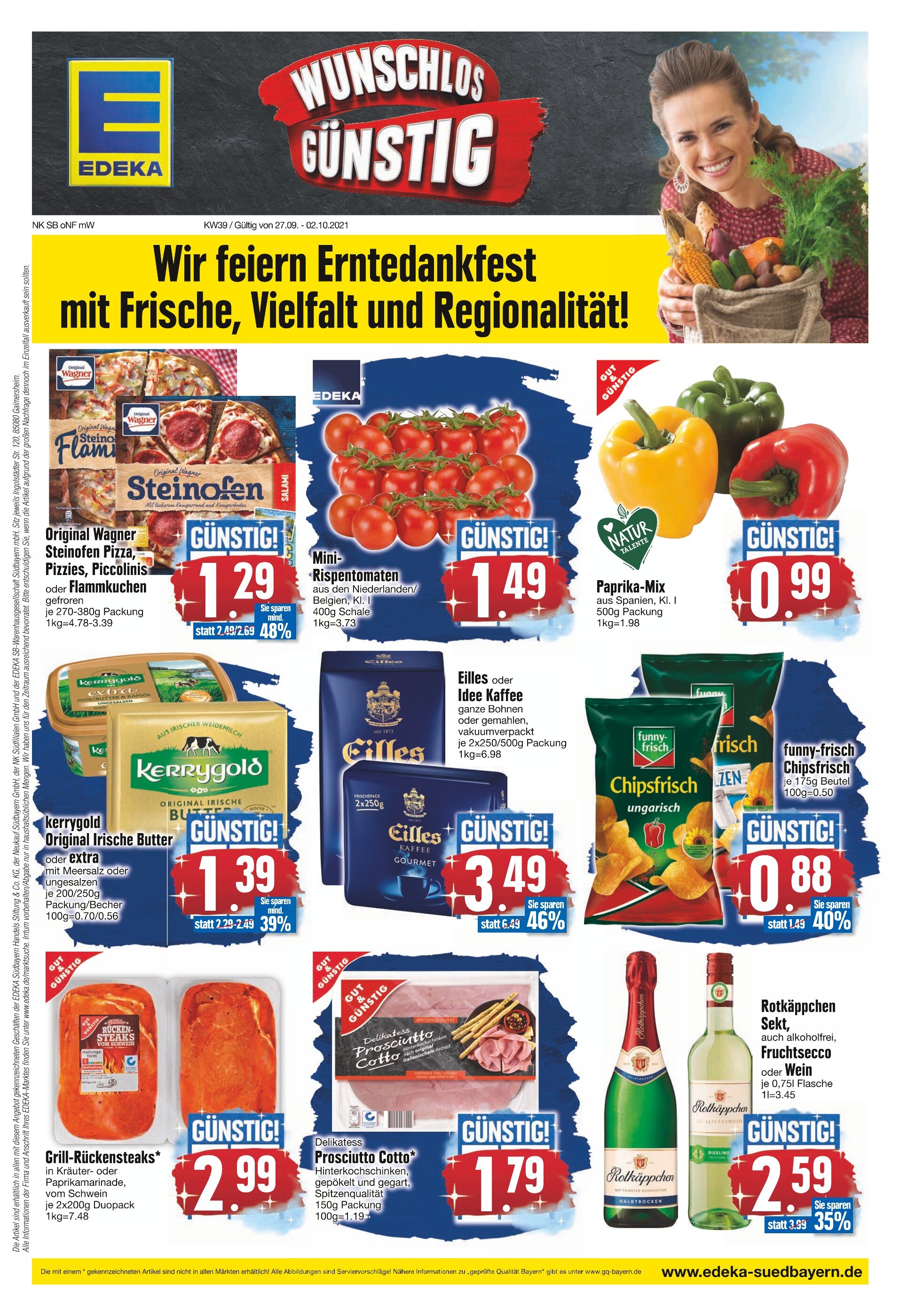 EDEKA Prospekt für Dorfen mit 20 Seiten EDEKA Prospekt für Dorfen: "WUNSCHLOS GÜNSTIG", 20 Seiten, 27.09.2021 - 02.10.2021