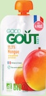 Gourde de fruits mangue bio dès 4 mois - GOOD GOÛT - Intermarché Hyper Gourde de fruits mangue bio dès 4 mois - GOOD GOÛT à 2,90 € dans le catalogue Intermarché Hyper