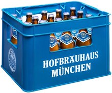 Bier von Hofbräuhaus München im aktuellen REWE Prospekt für €13.99