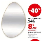 Promo Miroir Ovale à 8,99 € dans le catalogue Super U à Publier