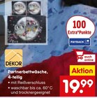 Aktuelles Partnerbettwäsche, 4-teilig Angebot bei Netto Marken-Discount in Jena ab 19,99 €