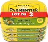 Sardines entières - PARMENTIER - Lidl à Lyon Sardines entières - PARMENTIER en promo chez Lidl Lyon à 2,99 €