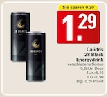 28 Black Energydrink Angebote von Calidris bei WEZ Bad Oeynhausen für 1,29 €