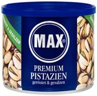 Premium Pistazien im Angebot bei REWE in Kiel Premium Pistazien Angebote von Max bei REWE Kiel für 4,99 €