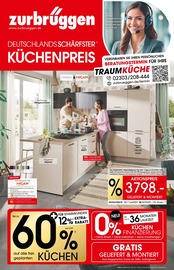 Aktueller Zurbrüggen Möbel & Einrichtung Prospekt in Bücken und Umgebung, "Deutschlands schärfster Küchenpreis!" mit 14 Seiten, 06.04.2024 - 25.05.2024