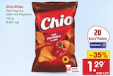 Chips Red Paprika oder Hot Peperoni Angebote von Chio bei Netto Marken-Discount Detmold für 1,29 €