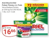 Waschmittel Pulver im Angebot bei GLOBUS in Kaarst Waschmittel Pulver Angebote von Ariel bei GLOBUS Kaarst für 16,66 €