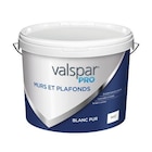 Peinture(d) intérieure murs et plafonds Valspar Pro blanc pur mat 10L - Valspar en promo chez Castorama Tremblay-en-France à 59,90 €