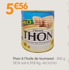 Thon à l'huile de tournesol en promo chez B&M Versailles à 5,56 €