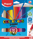 24 crayons de couleurs "Colors peps Strong" - MAPED dans le catalogue Carrefour