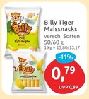 Mais Elefanten Banane von Billy Tiger für 0,79 € bei budni im Angebot Mais Elefanten Banane von Billy Tiger im aktuellen budni Prospekt