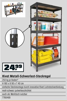 Rivet Metall-Schwerlast-Steckregal bei OBI in Oberhausen Rivet Metall-Schwerlast-Steckregal im Angebot bei OBI Oberhausen für 24,99 €