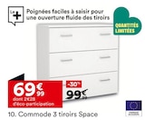 Commode 3 tiroirs Space - But à Caen Commode 3 tiroirs Space en promo chez But Caen à 69,99 €