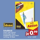 Schulblock Angebote von idena bei combi Emden für 0,99 €