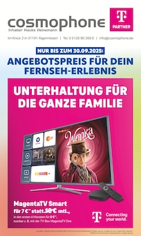 cosmophone Prospekt ANGEBOTSPREIS FÜR DEIN FERNSEH-ERLEBNIS mit 12 Seiten