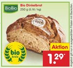 Bio Dinkelbrot im Angebot bei Netto Marken-Discount in Erfurt Bio Dinkelbrot Angebote von BioBio bei Netto Marken-Discount Erfurt für 1,29 €