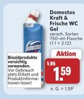 Kraft & Frische WC Gel im Angebot bei combi in Dülmen Kraft & Frische WC Gel Angebote von Domestos bei combi Dülmen für 1,59 €