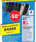 Baskets facile à chausser - U COLLECTION en promo chez Hyper U Liévin à 8,95 €