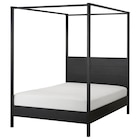 Himmelbettgestell schwarz/Holz 140x200 cm Angebote von YTTERVÅG bei IKEA Neuss für 199,00 €