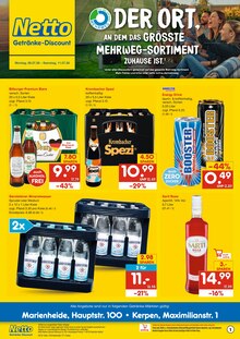 Krombacher im aktuellen Netto Marken-Discount Prospekt (Erftstadt) Krombacher im Netto Marken-Discount Prospekt "DER ORT, AN DEM DU IMMER AUSGEZEICHNETE PREISE FINDEST." mit 6 Seiten (Erftstadt)