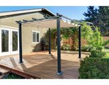 Pergola aluminium 3 X 3 m avec toile coulissante - Brico Dépôt à Montélimar Pergola aluminium 3 X 3 m avec toile coulissante en promo chez Brico Dépôt Montélimar à 229,00 €