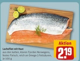 Aktuelles Lachsfilet mit Haut Angebot bei REWE in Duisburg ab 2,19 €