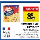 Emmental Râpé - Président dans le catalogue Supeco