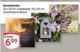 Wandkalender im Angebot bei GLOBUS in Willich Wandkalender Angebote bei GLOBUS Willich für 6,99 €