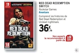 Red dead redemption switch - Rockstar Games à 36,79 € dans le catalogue E.Leclerc