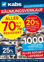 Kabs Prospekt "Räumungsverkauf", 2 Seiten, für Cloppenburg, 13.11.2019 - 21.11.2019 Kabs Prospekt "Räumungsverkauf", 2 Seiten, für Cloppenburg, 13.11.2019 - 21.11.2019
