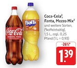 Coca-Cola oder Fanta, Mezzo Mix2 Angebote bei E center Trier für 1,39 €