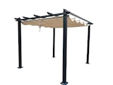 Pergola aluminium 3 X 3 m avec toile coulissante - Brico Dépôt à Vitrolles Pergola aluminium 3 X 3 m avec toile coulissante en promo chez Brico Dépôt Vitrolles à 239,00 €