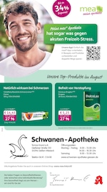 mea - meine apotheke Apotheken Prospekt der aktuellen Woche mit 4 Seiten, gültig von 01.08.2026 bis 31.08.2026, in Biebertal und Umgebung Aktueller mea - meine apotheke Apotheken Prospekt in Biebertal und Umgebung, "Unsere August-Angebote" mit 4 Seiten, 01.08.2026 - 31.08.2026