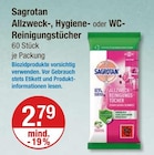 Allzweck-Reinigungstücher im V-Markt Prospekt Allzweck-Reinigungstücher von Sagrotan im aktuellen V-Markt Prospekt für 2,79 €