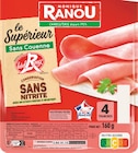 Jambon Supérieur Label Rouge Conservation Sans Nitrite Sans Couenne - MONIQUE RANOU - Intermarché Super Jambon Supérieur Label Rouge Conservation Sans Nitrite Sans Couenne - MONIQUE RANOU à 1,94 € dans le catalogue Intermarché Super