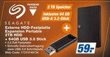 Externe HDD-Festplatte Expansion Portable 2TB HDD + 64GB USB 3.0 Stick von Seagate im aktuellen HEM expert Prospekt