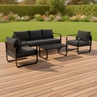 Salon de jardin "osma" noir - 5 places dans le catalogue Brico Dépôt