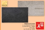Aktuelle Teppichboden Angebote bei Marktkauf in Fürth Aktuelles Fußmatte mit Struktur 60 x 90 cm Angebot bei Marktkauf in Fürth ab 4,99 €