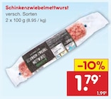 Netto Marken-Discount Elmenhorst/Lichtenhagen - Schinkenzwiebelmettwurst Angebot im Prospekt Schinkenzwiebelmettwurst bei Netto Marken-Discount im Elmenhorst/Lichtenhagen Prospekt für 1,79 €