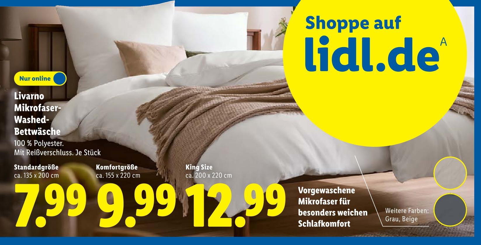 Mikrofaser-Washed-Bettwäsche Komfortgröße