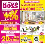 SB Möbel Boss Möbel & Einrichtung Prospekt der aktuellen Woche mit 12 Seiten, gültig von 12.09.2026 bis 18.09.2026, in Neißeaue und Umgebung Aktueller SB Möbel Boss Möbel & Einrichtung Prospekt in Neißeaue und Umgebung, "WIR FEIERN JUBILÄUM" mit 12 Seiten, 12.09.2026 - 18.09.2026