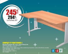 Bureau compact 90° avec retour - Office DEPOT à Sartrouville Bureau compact 90° avec retour en promo chez Office DEPOT Sartrouville à 294,00 €