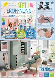 Aktueller Trends Prospekt mit Sofa, "Wir feiern Neueröffnung nach Totalumbau", Seite 1
