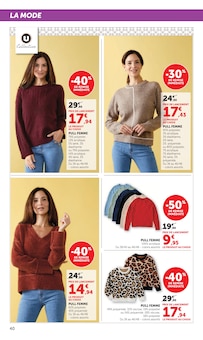 Promotion Chaussures Femme dans le prospectus Hyper U, valable du 20/10/2026 au 01/11/2026 Promo Chaussures Femme dans le catalogue Hyper U du moment à la page 40