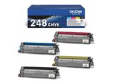 Brother TN248 - pack de 4 - noir, jaune, cyan, magenta - cartouche laser d'origine - Brother en promo chez Bureau Vallée Nogent-sur-Marne à 189,90 €