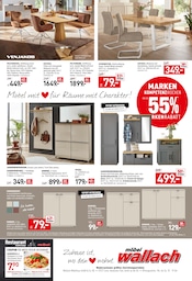 Aktueller Möbel Wallach Prospekt mit Esstisch, "MARKEN KOMPETENZ WOCHEN", Seite 12