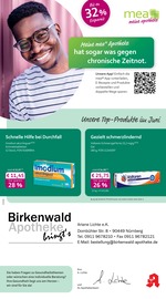 mea - meine apotheke Apotheken Prospekt der aktuellen Woche mit 4 Seiten, gültig von 01.06.2026 bis 30.06.2026, in Stein und Umgebung Aktueller mea - meine apotheke Apotheken Prospekt in Stein und Umgebung, "Unsere Juni-Angebote" mit 4 Seiten, 01.06.2026 - 30.06.2026