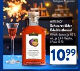 Schwarzwälder Edelobstbrand von Mitterhof im aktuellen ALDI SÜD Prospekt für 10,99 €